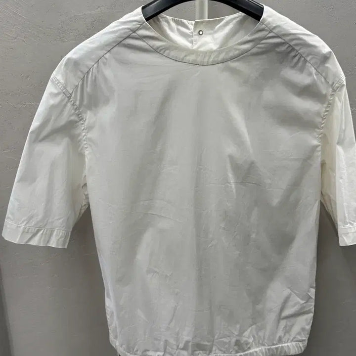 [BUNJANG] SYSTEM White Short Sleeve Blouse / SYSTEM 화이트 숏 슬리브 블라우스