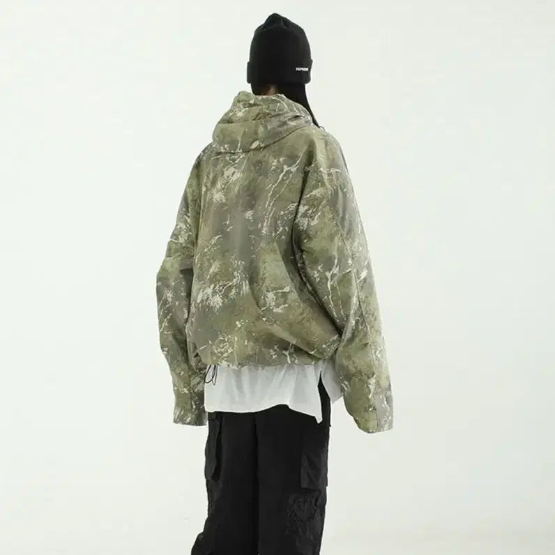 [SOLD OUT] [FREE] 타이다이 패턴 프린팅 후드 아노락