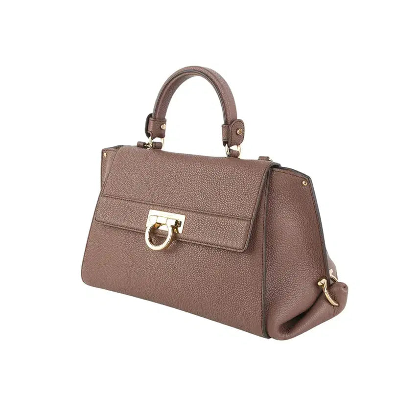 [BUNJANG] Ferragamo Sofia Bag Medium 21-F606 Gold Gancini / 페라가모 21-F606 금장 간치니 소피아백 미듐37062Y-4