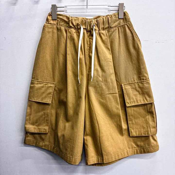 [BUNJANG] Washing Cargo Bermuda Shorts (Free Size) Beige / [새상품] 워싱 카고 버뮤다팬츠 (FREE) AF554 베이지