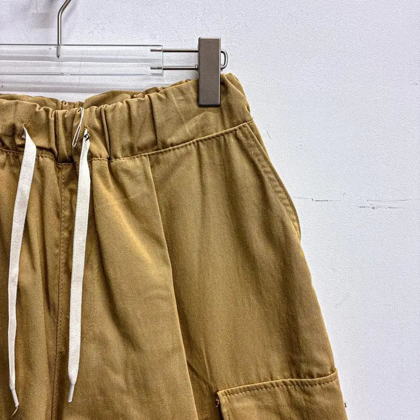 [BUNJANG] Washing Cargo Bermuda Shorts (Free Size) Beige / [새상품] 워싱 카고 버뮤다팬츠 (FREE) AF554 베이지