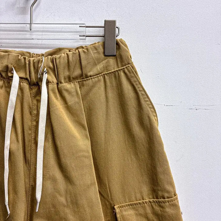 [BUNJANG] Washing Cargo Bermuda Shorts (Free Size) Beige / [새상품] 워싱 카고 버뮤다팬츠 (FREE) AF554 베이지