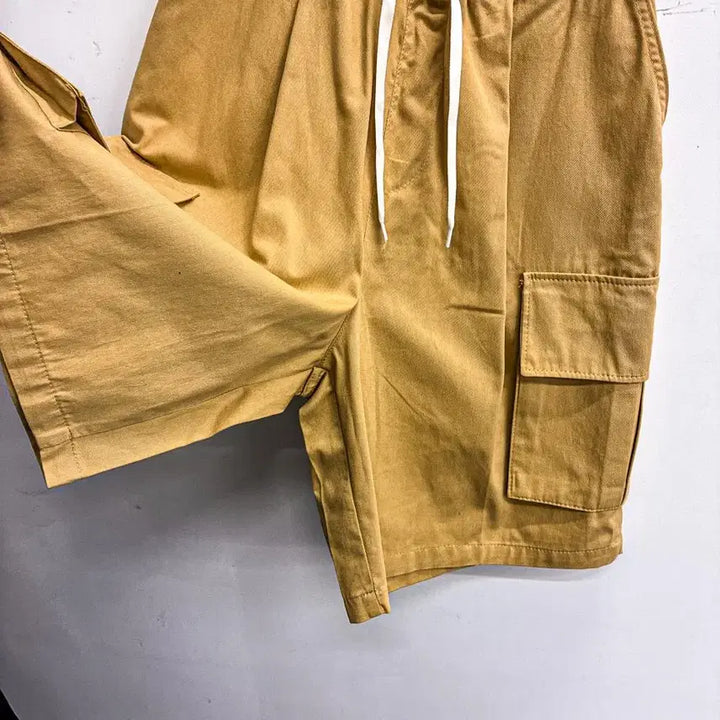 [BUNJANG] Washing Cargo Bermuda Shorts (Free Size) Beige / [새상품] 워싱 카고 버뮤다팬츠 (FREE) AF554 베이지