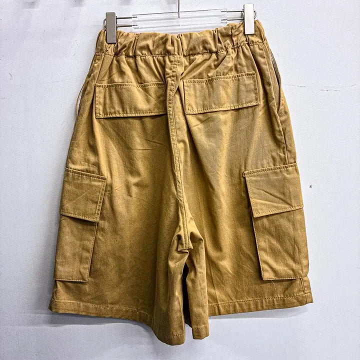 [BUNJANG] Washing Cargo Bermuda Shorts (Free Size) Beige / [새상품] 워싱 카고 버뮤다팬츠 (FREE) AF554 베이지