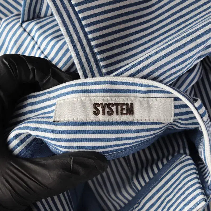 [BUNJANG] System Cotton Striped Slacks / 한섬 시스템 코튼 스트라이프 슬랙스 32