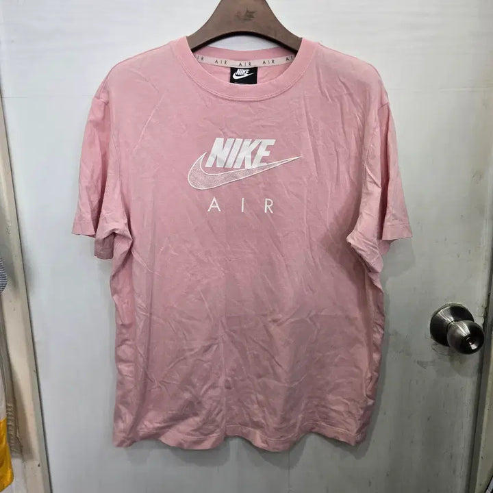 [BUNJANG] Nike Air Short-Sleeve T-shirt / 100,L )) NIKE AIR 나이키 에어 반팔티셔츠! 핑크&amp;화이트로고