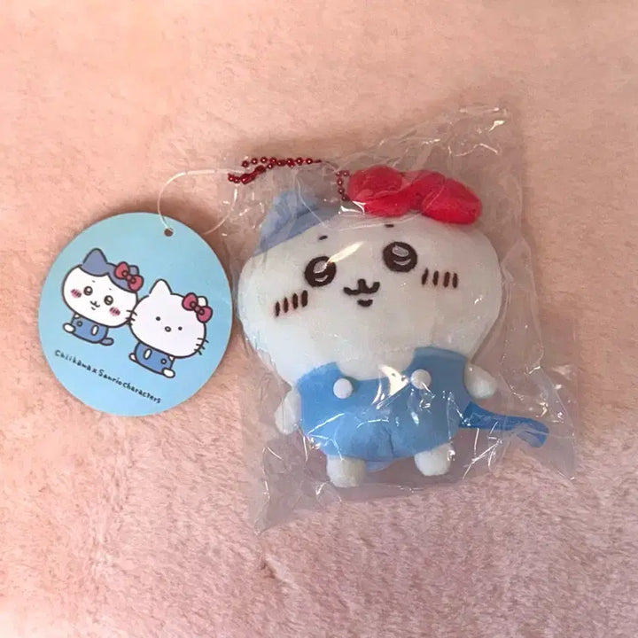 [BUNJANG] Chiikawa Sanrio Hachiware Kitty Mascot Plush / 치이카와 산리오 콜라보 하치와레 키티 마스코트 누이