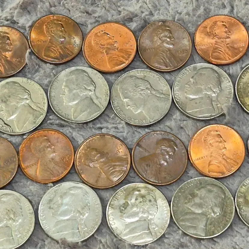 [BUNJANG] US Penny and Nickel Collection / 미국 동전 모음 (페니/니켈)페니 12니켈10 줄세우 22