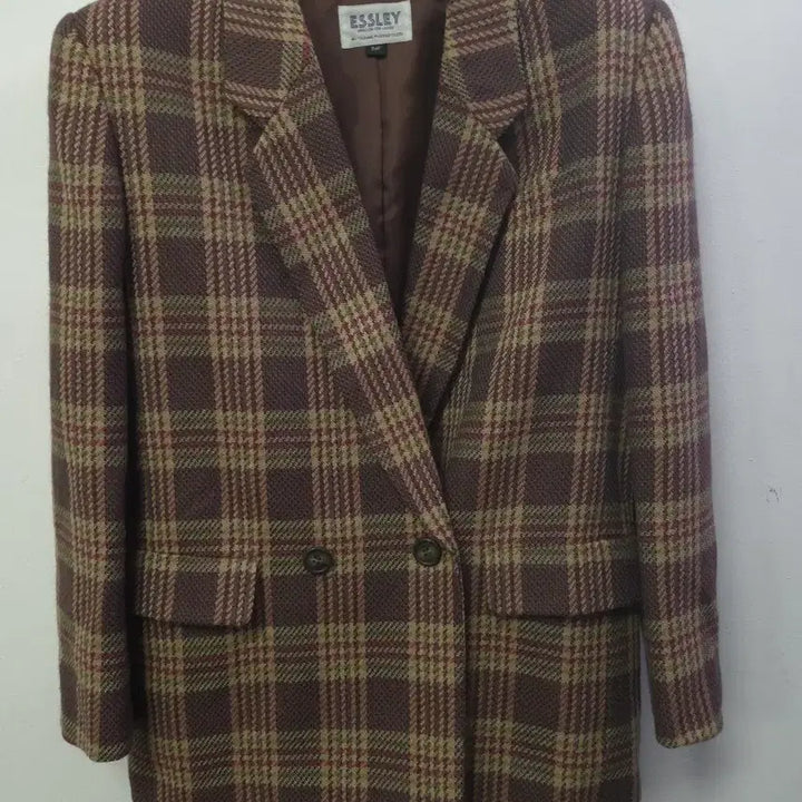 [BUNJANG] ESSLEY Vintage Check Jacket / 일본 빈티지 ESSLEY 체크 자켓 5ap사이즈