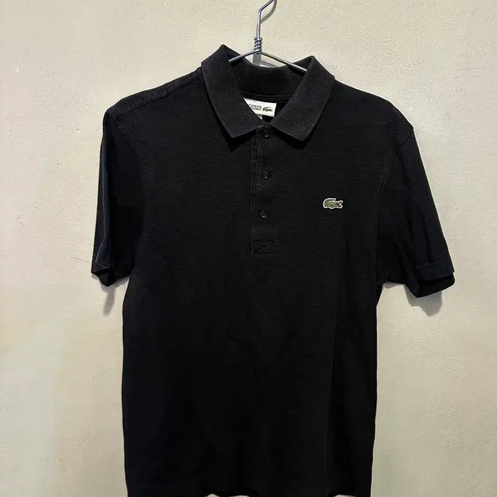[BUNJANG] Lacoste Black Short Sleeve Polo Shirt / 라코스테 블랙 반팔 카라티셔츠