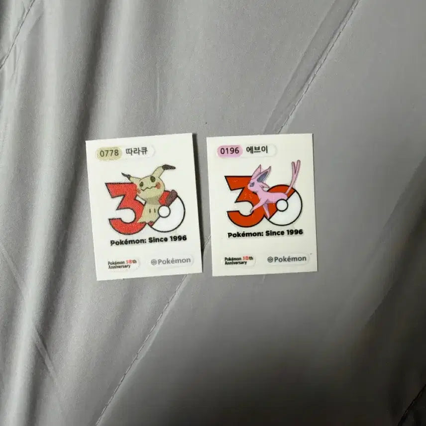 [BUNJANG] Pokemon 30th Anniversary Sticker Set / 포켓몬 30주년 띠부씰 에브이, 따라큐