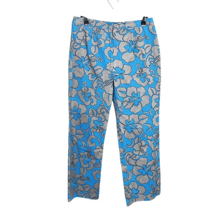 [BUNJANG] Laurellya Floral Pattern Pants / 여성73/ 로렐리아 플로럴 패턴 팬츠 바지 BL 0-32