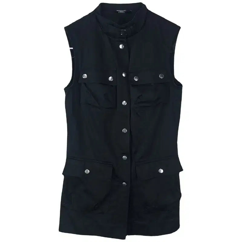 [BUNJANG] DKNY Multi Pocket Long Field Vest Black M20207 / 도나카란뉴욕 멀티 포켓 롱 야상 베스트 블랙 M20207