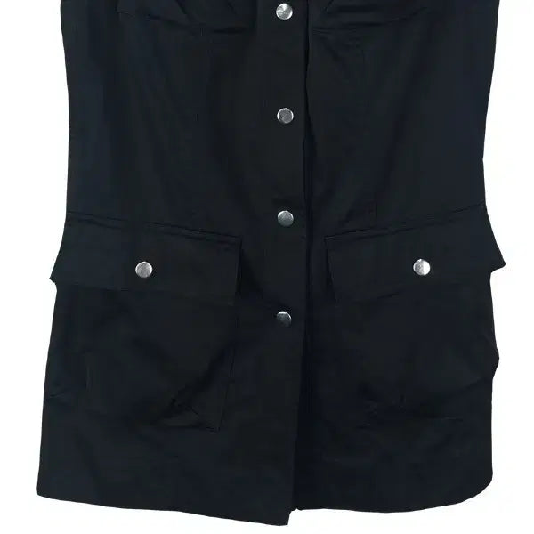 [BUNJANG] DKNY Multi Pocket Long Field Vest Black M20207 / 도나카란뉴욕 멀티 포켓 롱 야상 베스트 블랙 M20207