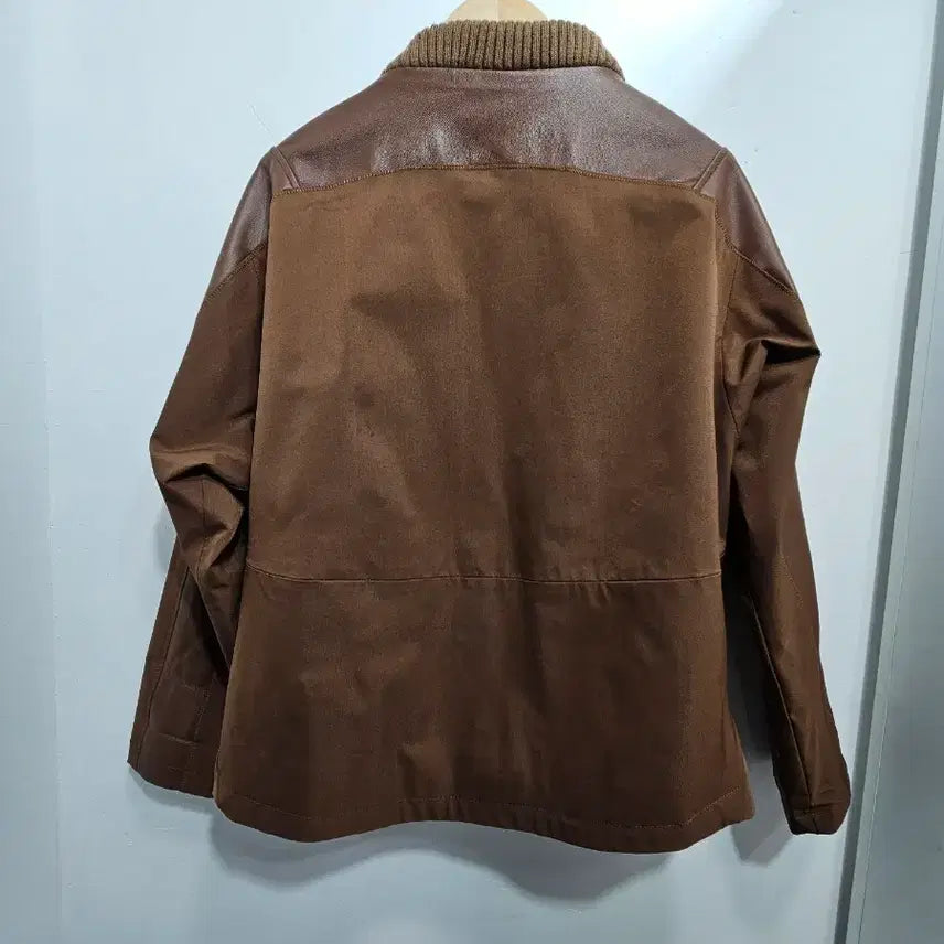 [BUNJANG] Hilumming Brown Leather Bomber Jacket / 허밍(Hilumming)브라운 레더 봄버 자켓