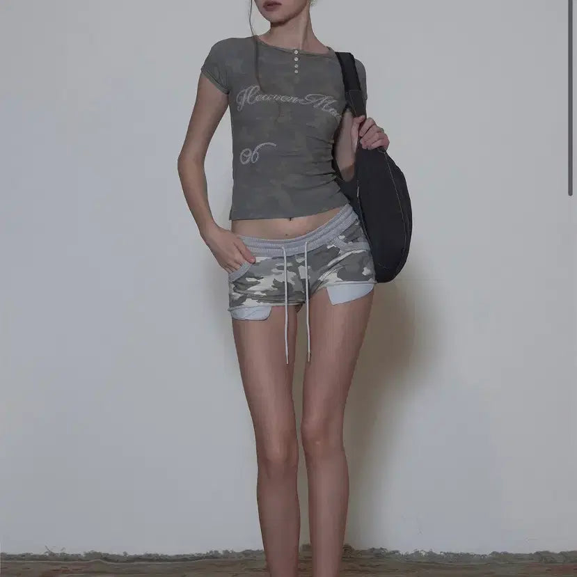 [SOLD OUT] [새상품] 스컬프터 Camouflage Shorts Ash M