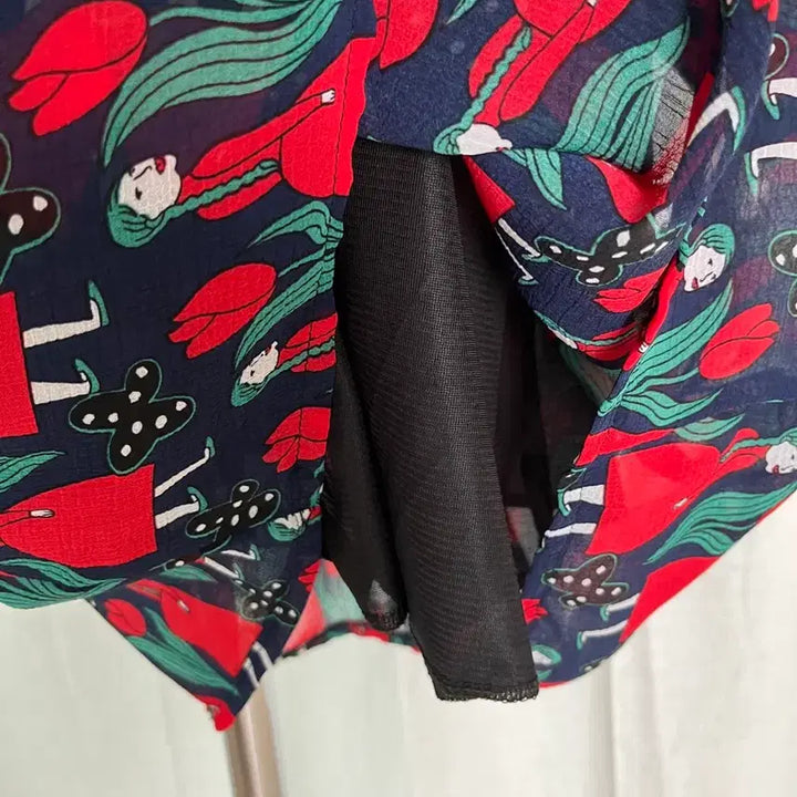 [BUNJANG] Patterned Chiffon Shirt Dress / 새상품//패턴 셔츠 쉬폰원피스
