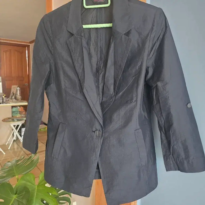 [BUNJANG] Olivia Lauren Black Linen Jacket (Size 95) / 올리비아로렌 블랙 린넨 자켓 95