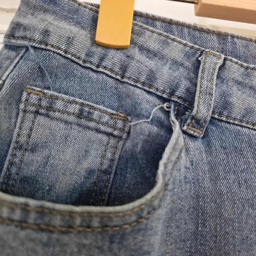 [BUNJANG] Spring Elastic Wide Jeans 77 / 봄  밴딩  스판  와이드  청통바지   77사이즈