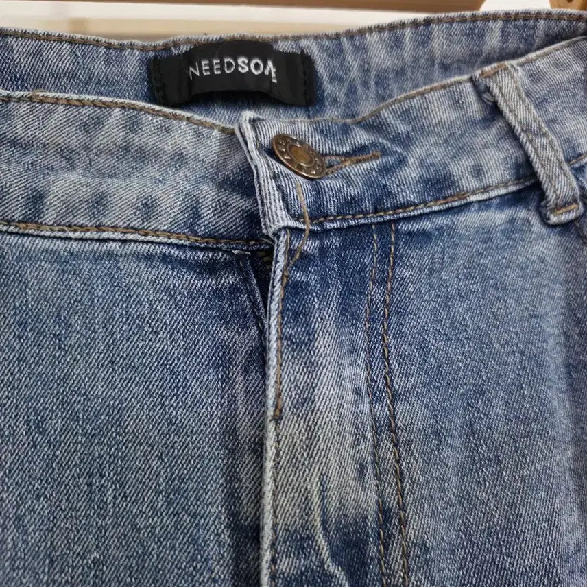 [BUNJANG] Spring Elastic Wide Jeans 77 / 봄  밴딩  스판  와이드  청통바지   77사이즈