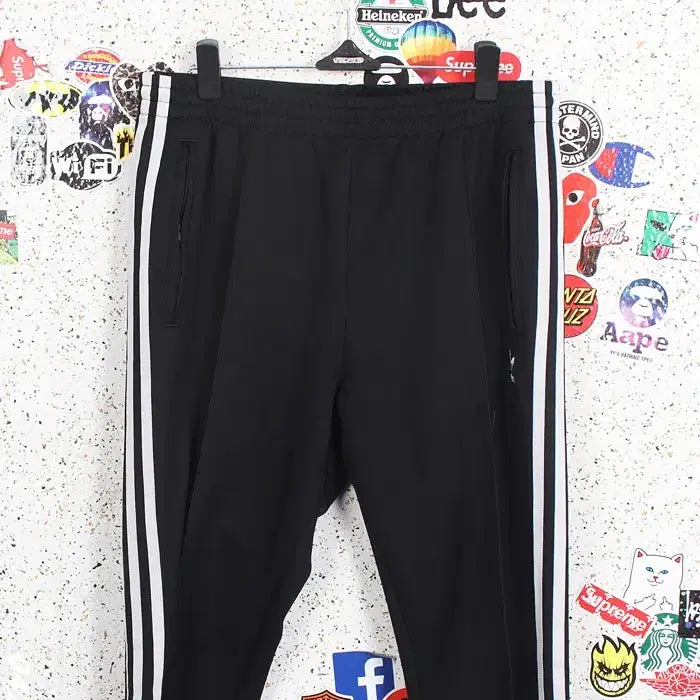 [BUNJANG] Adidas Three-Stripe Track Pants / 공용M/ 아디다스 삼선 트랙 팬츠 바지 BK 0-33