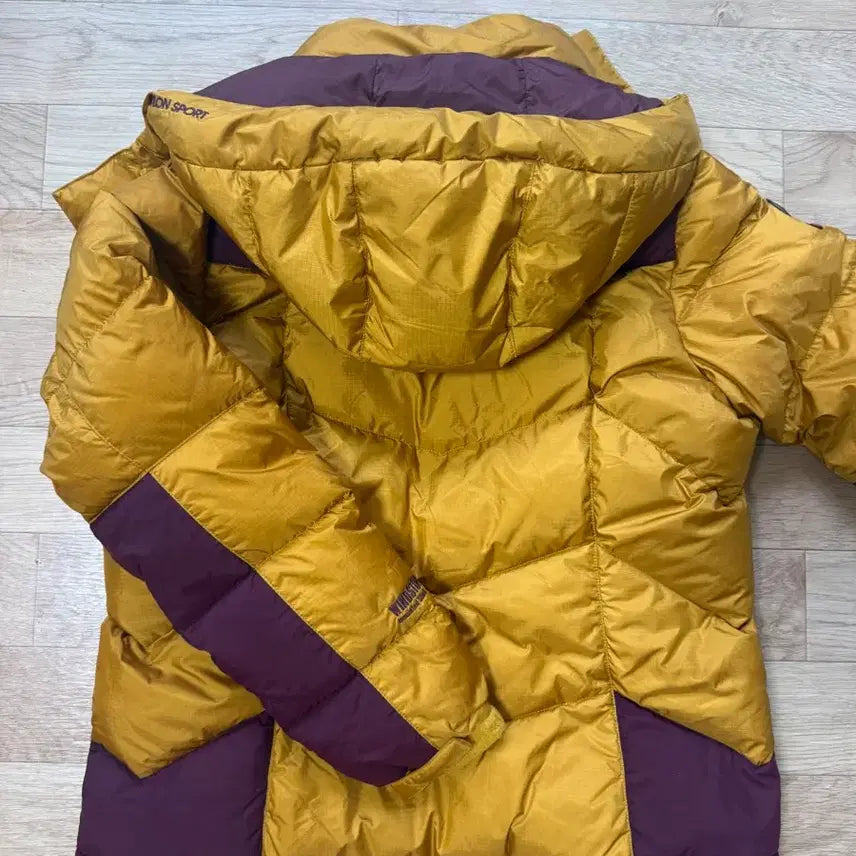 [BUNJANG] Kolon Sport Goose Down Lightweight Padded Jacket / 코오롱스포츠 구스다운 경량 패딩 옐로우/퍼플 85