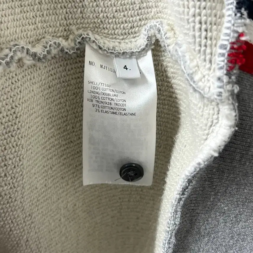 [SOLD OUT] [정품] 4 톰브라운 백삼선 후드집업 그레이