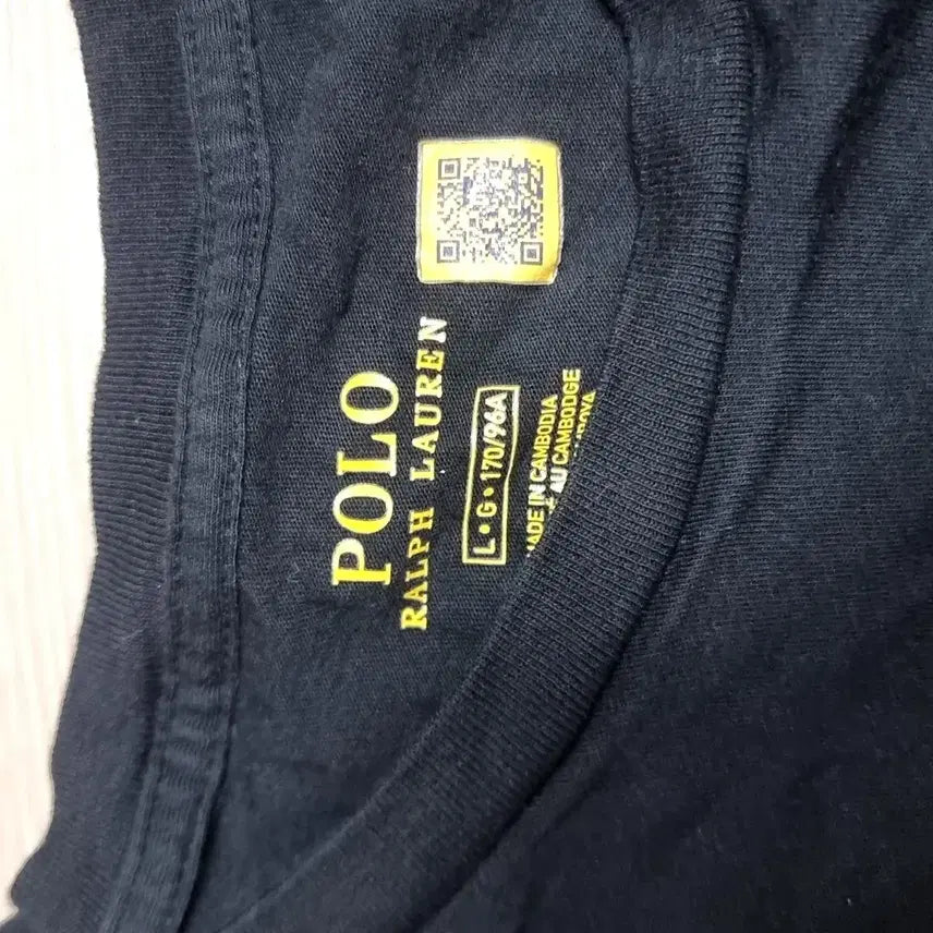 [BUNJANG] Polo Ralph Lauren Black Short Sleeve T-shirt (Large) / 폴로 랄프로렌 블랙 반팔 티셔츠(라지 실측확인)