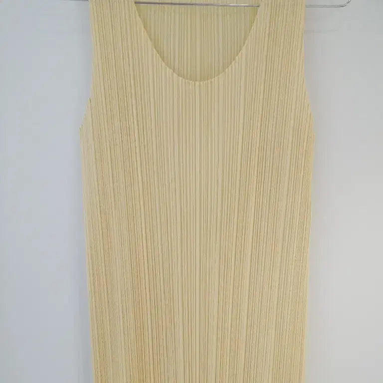 [BUNJANG] Pleats Please Ivory Long Dress / 플리츠플리즈 아이보리 롱 원피스