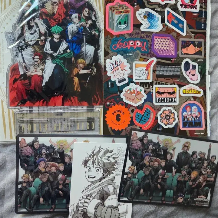 [BUNJANG] My Hero Academia Acrylic Stand Bundle Set / 히로아카 점프기가 아크릴 스티커 특전