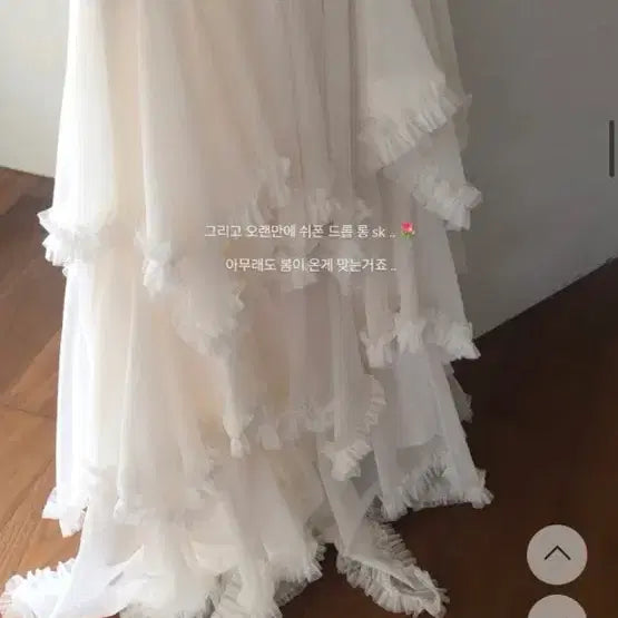 [BUNJANG] Cloudmotion Chiffon Ruffle Skirt White / 클라우드모션 쉬폰 캉캉 프릴 스커트 화이트