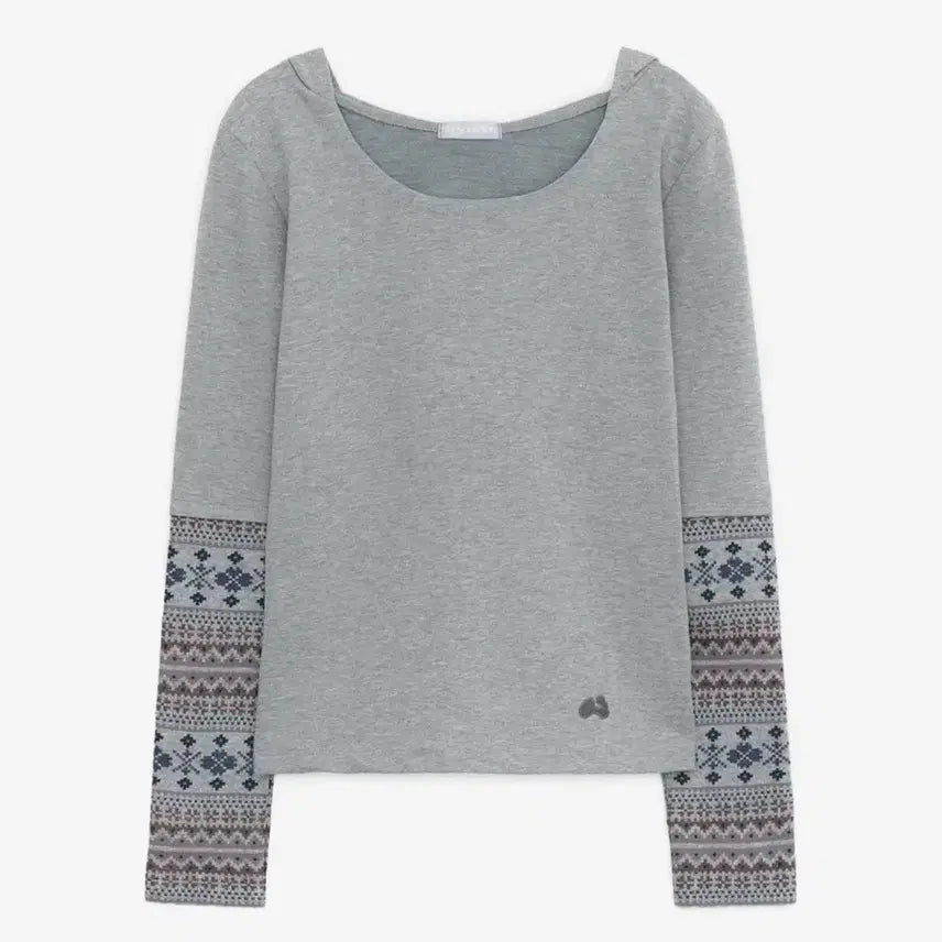 [BUNJANG] Hug Your Skin Knit Panel Sleeve Hoodie Gray / 허그유어스킨 니트 패널 슬리브 후디 그레이