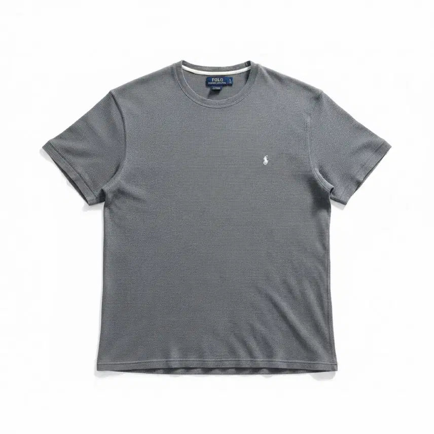 [BUNJANG] Polo Ralph Lauren Waffle Short Sleeve Charcoal T-shirt / 폴로 랄프로렌 와플 반팔티 차콜 XL