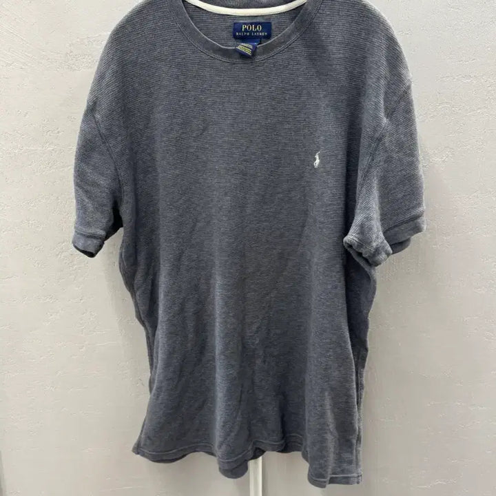 [BUNJANG] Polo Ralph Lauren Waffle Short Sleeve Charcoal T-shirt / 폴로 랄프로렌 와플 반팔티 차콜 XL