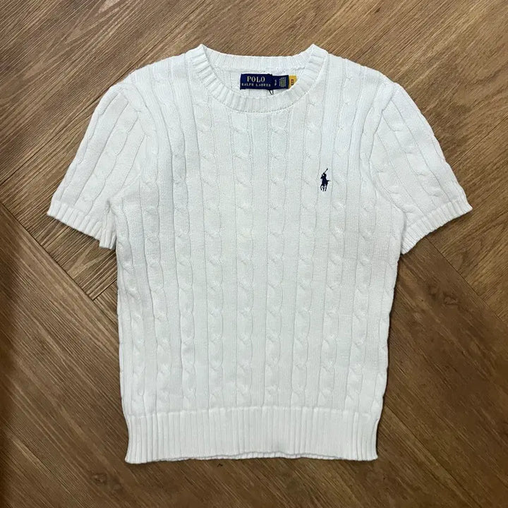 [SOLD OUT] N342 폴로 꽈배기 니트 반팔 큐알제품