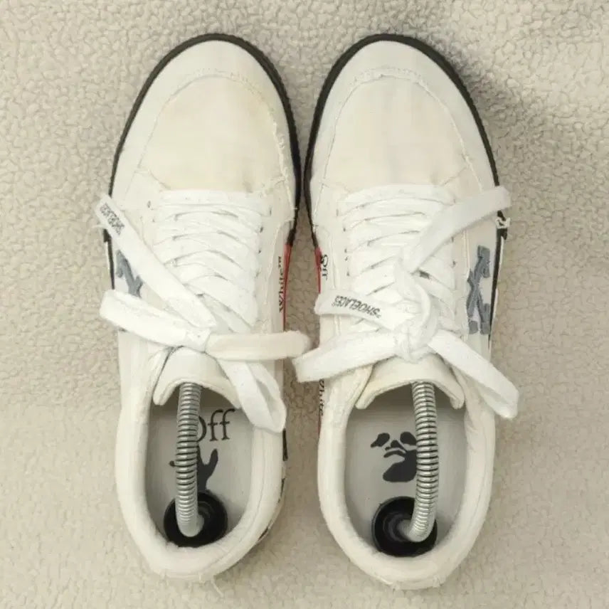 [BUNJANG] Off-White Low Vulcanized White Canvas Sneakers / [정품] 오프화이트 로우 벌커나이즈드 화이트 캔버스 (42사이즈/270)