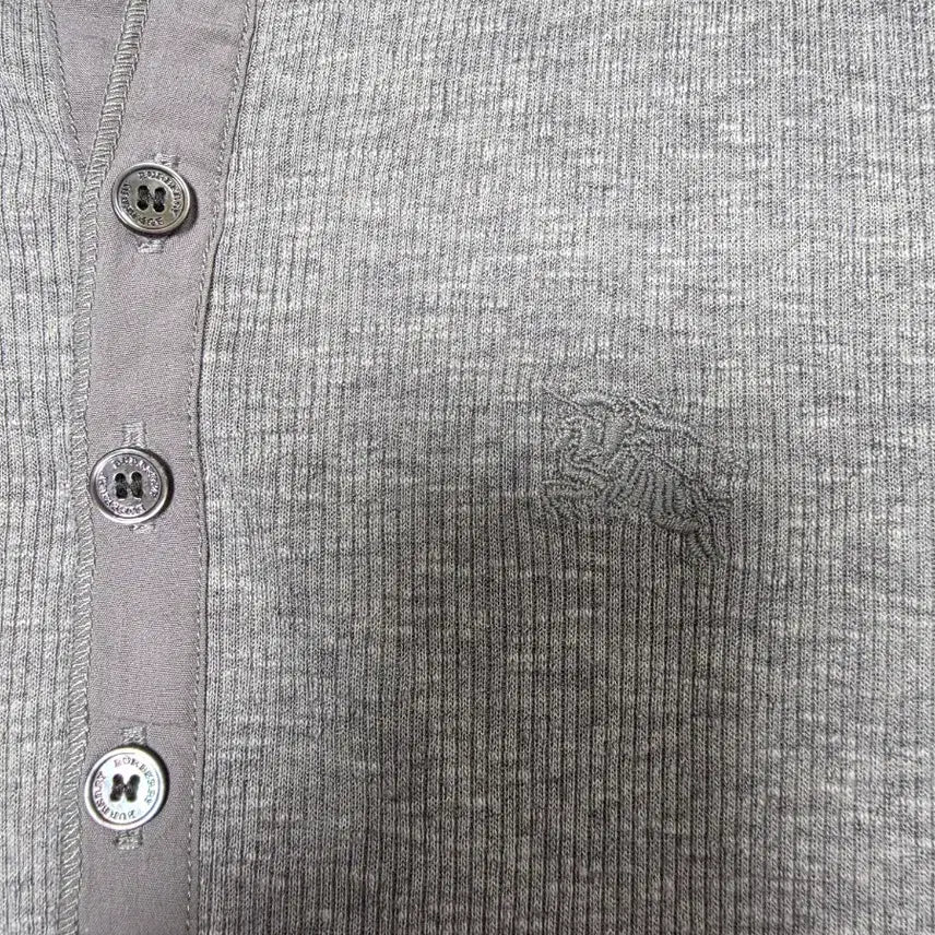 [BUNJANG] Burberry Henley Neck T-shirt / 버버리 골지 헨리넥 티셔츠 머슬핏