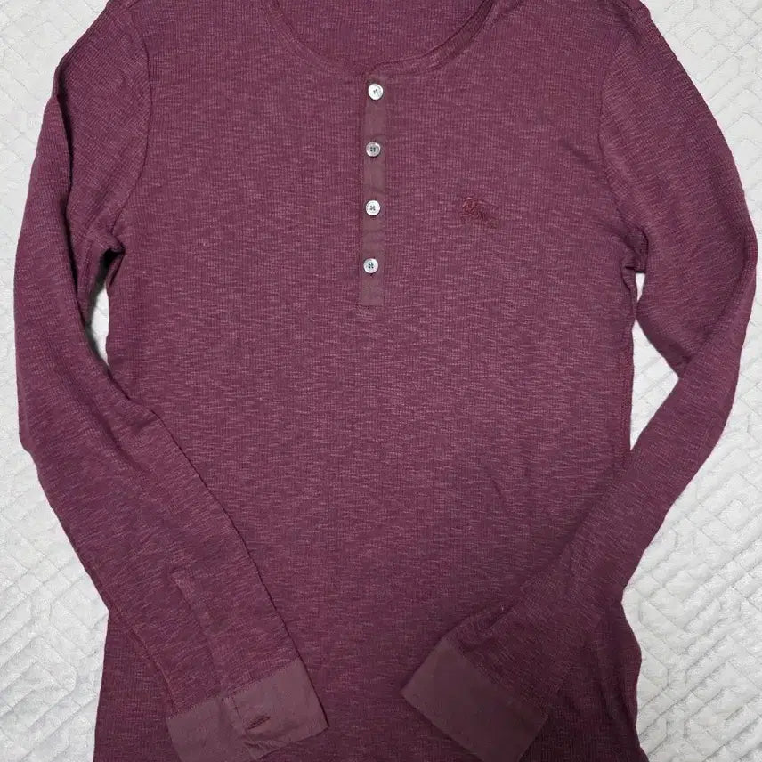 [BUNJANG] Burberry Henley Neck T-shirt / 버버리 골지 헨리넥 티셔츠 머슬핏