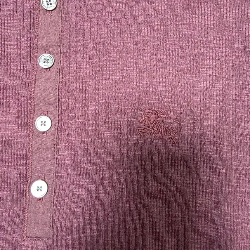 [BUNJANG] Burberry Henley Neck T-shirt / 버버리 골지 헨리넥 티셔츠 머슬핏