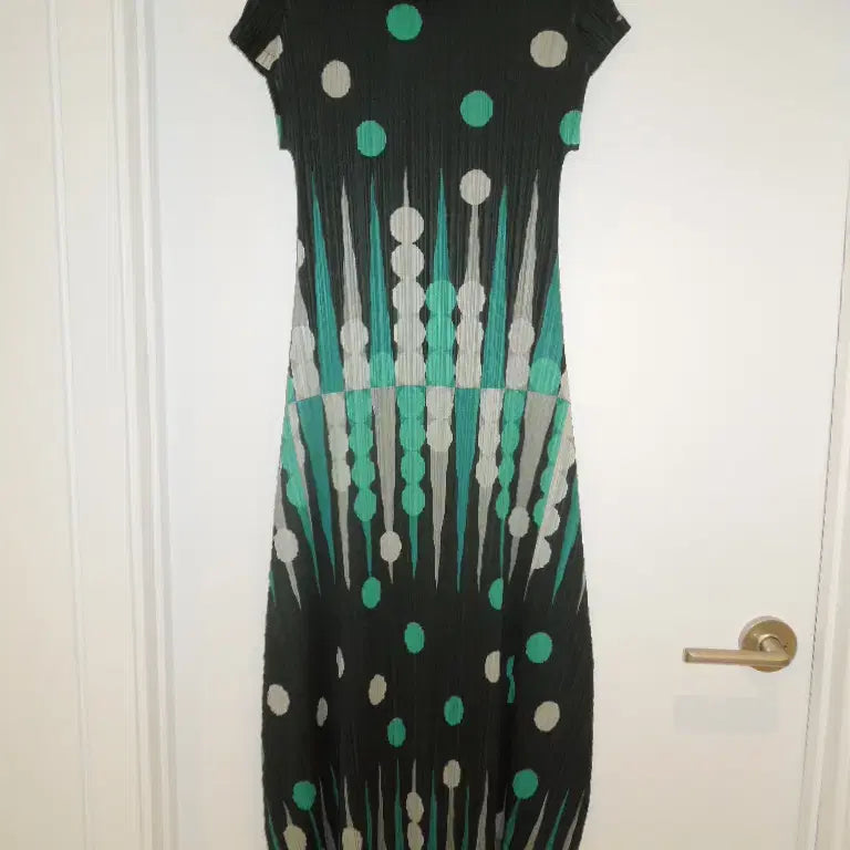 [BUNJANG] Pleats Please Dot Pattern Long Dress / 플리츠플리즈 도트 패턴 롱 원피스