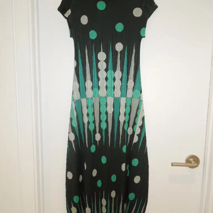 [BUNJANG] Pleats Please Dot Pattern Long Dress / 플리츠플리즈 도트 패턴 롱 원피스