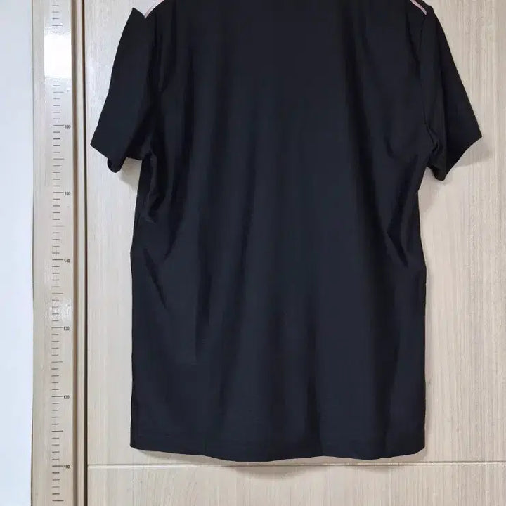 [SOLD OUT] W.ANGLE 블랙 배색 남성 반팔 카라 티셔츠 100 L