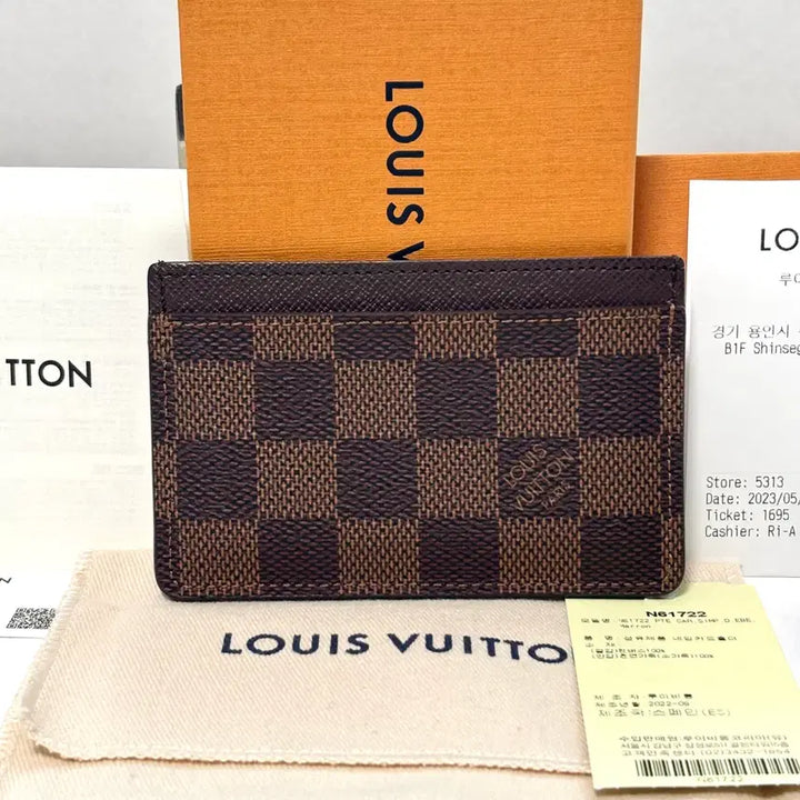 [BUNJANG] Louis Vuitton Damier Ebene Card Wallet / [S급/백화점] 루이비통 다미에 에벤 카드지갑