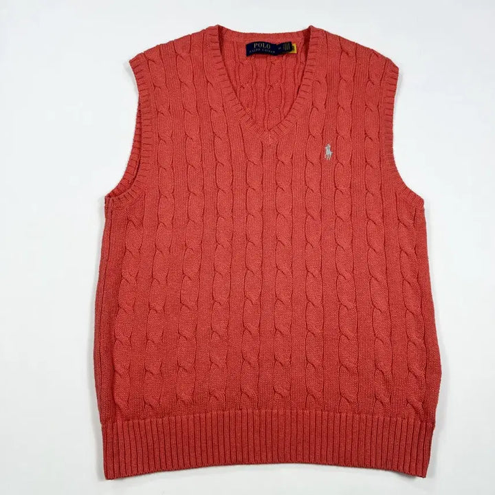 [BUNJANG] Polo Ralph Lauren Classic Cable Knit Vest / (M) 폴로 랄프로렌 신형 클래식 케이블 니트 조끼