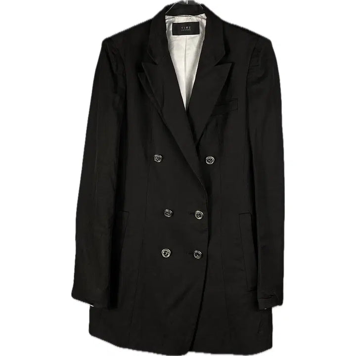 [BUNJANG] Time Linen Silk Blend Double Blazer Jacket / [S] 타임 린넨 실크 블랜드 더블 블레이저 자켓