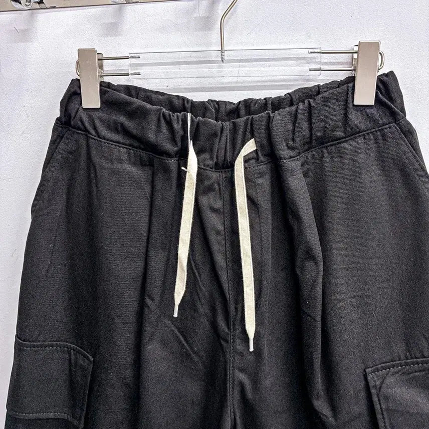 [BUNJANG] Washing Cargo Bermuda Shorts (Free Size) AF555 Black / [새상품] 워싱 카고 버뮤다팬츠 (FREE) AF555 블랙