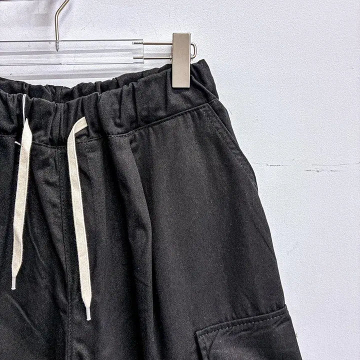 [BUNJANG] Washing Cargo Bermuda Shorts (Free Size) AF555 Black / [새상품] 워싱 카고 버뮤다팬츠 (FREE) AF555 블랙
