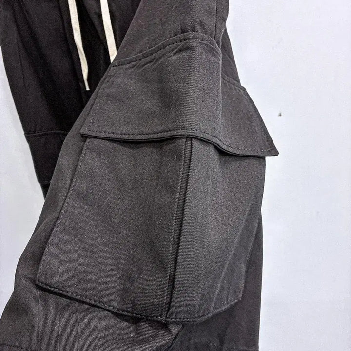 [BUNJANG] Washing Cargo Bermuda Shorts (Free Size) AF555 Black / [새상품] 워싱 카고 버뮤다팬츠 (FREE) AF555 블랙