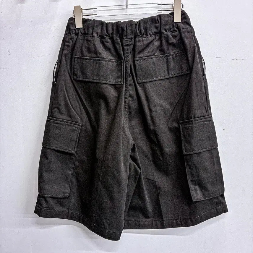 [BUNJANG] Washing Cargo Bermuda Shorts (Free Size) AF555 Black / [새상품] 워싱 카고 버뮤다팬츠 (FREE) AF555 블랙