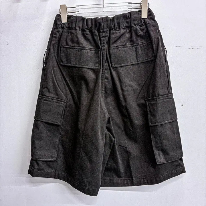 [BUNJANG] Washing Cargo Bermuda Shorts (Free Size) AF555 Black / [새상품] 워싱 카고 버뮤다팬츠 (FREE) AF555 블랙